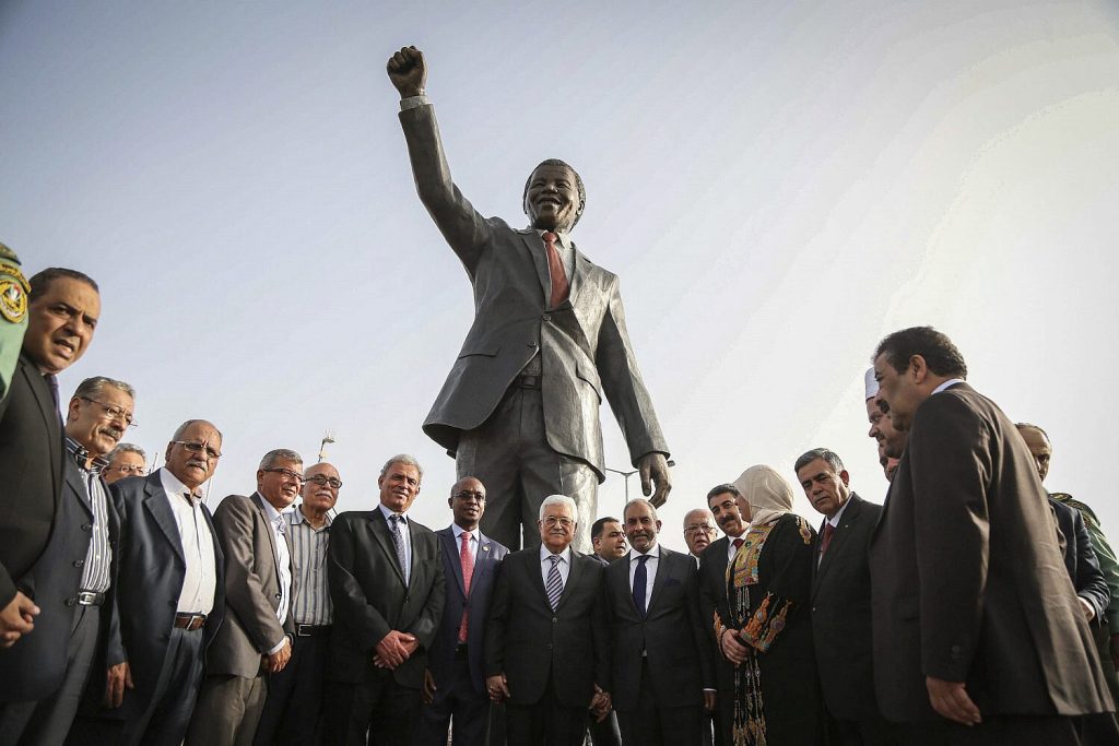 Einweihung des Nelson-Mandela-Denkmals in Ramallah am 26. April 2016