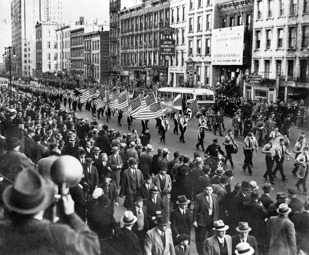 Naziaufmarsch des Amerikadeutschen Bundes in New York City am 30. Oktober 1939