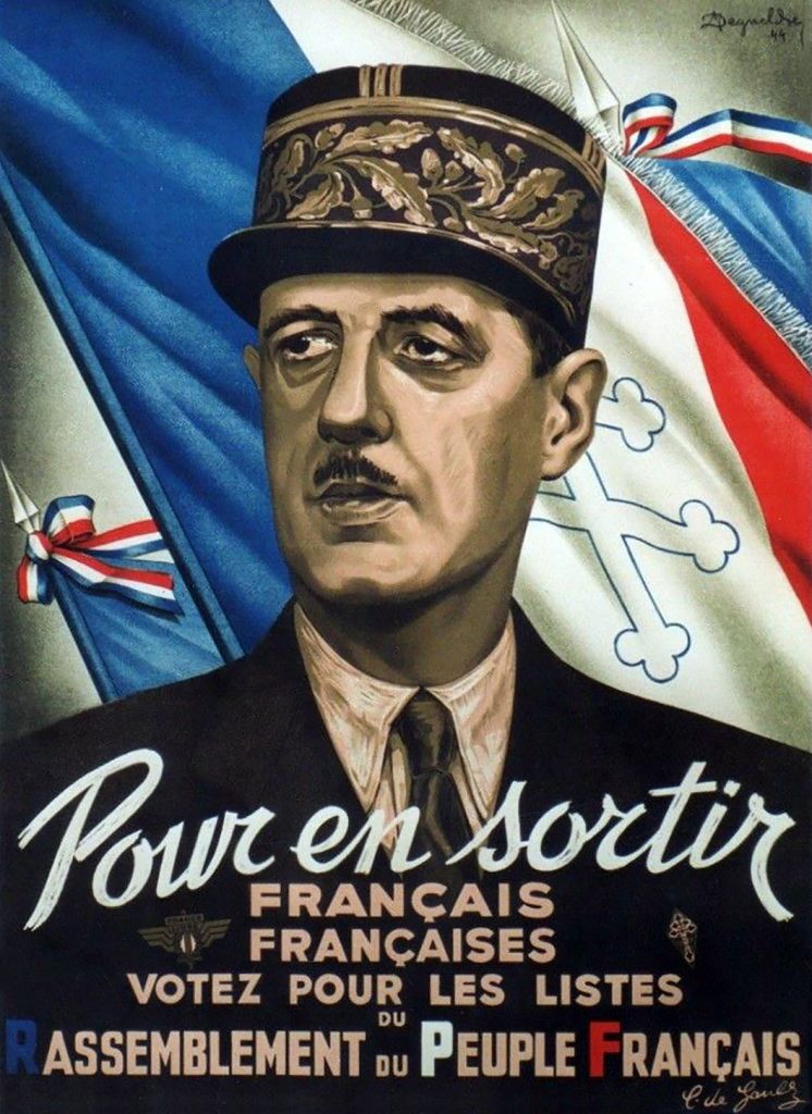 Wahlplakat der Partei RPF mit Charles de Gaulle (1947)