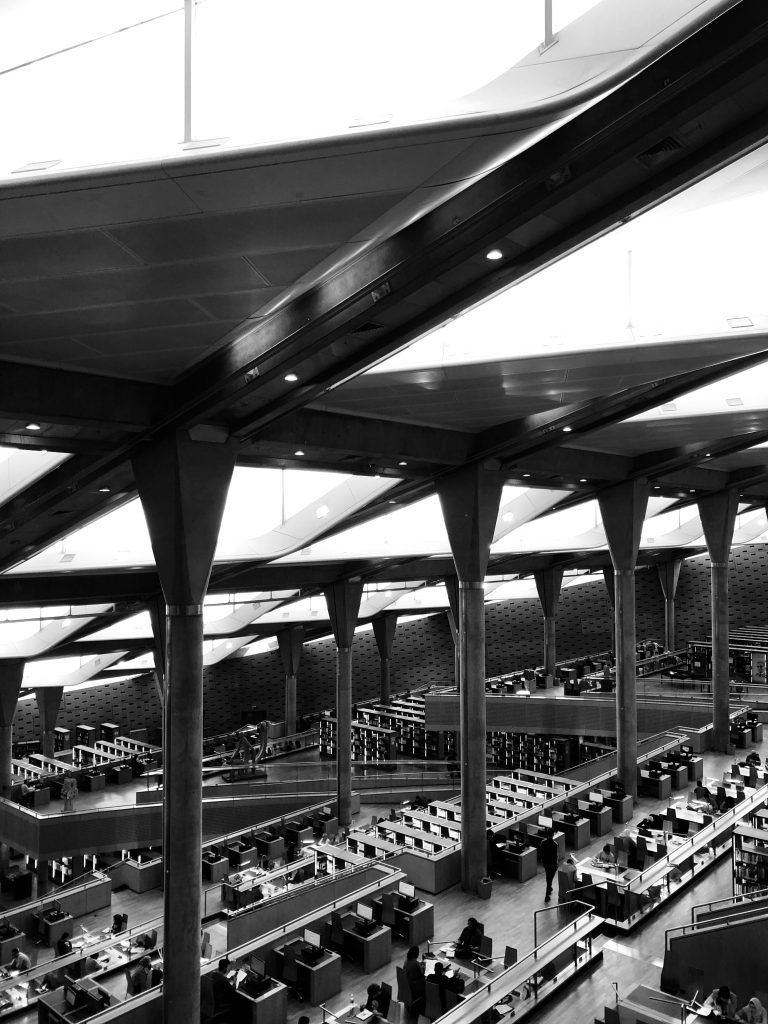 Der große Lesesaal von oben