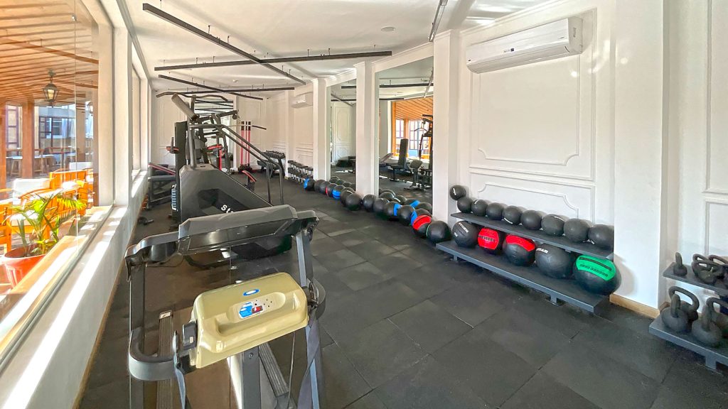 Auch an die Körperertüchtigung ist gedacht: der Fitnessraum