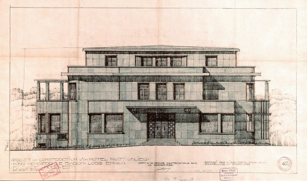 Entwurfszeichnung der Nordostfassade