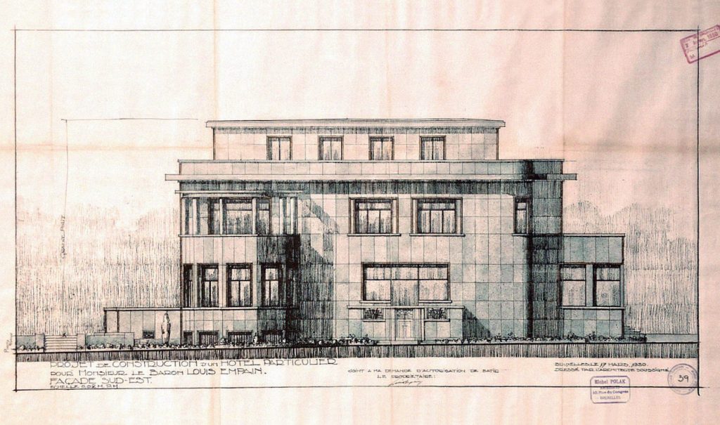 Entwurfszeichnung der Südostfassade